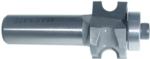 MAGNATE 5821 Bull Nose (Half Round) Router Bit With Bottom Bearing - 1/4" Bead Diameter; 1/8" Radius; 15/16" Overall Diameter; BR-05 Bearing; 1/2" Shank Diameter, 1-1/2" Shank Length, 2-Flute Carbide Tipped