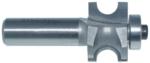 MAGNATE 5822 Bull Nose (Half Round) Router Bit With Bottom Bearing - 3/8" Bead Diameter; 3/16" Radius; 1-1/16" Overall Diameter; BR-05 Bearing; 1/2" Shank Diameter, 1-1/2" Shank Length, 2-Flute Carbide Tipped