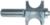 MAGNATE 5825 Bull Nose (Half Round) Router Bit With Bottom Bearing - 3/4" Bead Diameter; 3/8" Radius; 1-7/16" Overall Diameter; BR-05 Bearing; 1/2" Shank Diameter, 1-1/2" Shank Length, 2-Flute Carbide Tipped