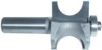 MAGNATE 5825 Bull Nose (Half Round) Router Bit With Bottom Bearing - 3/4" Bead Diameter; 3/8" Radius; 1-7/16" Overall Diameter; BR-05 Bearing; 1/2" Shank Diameter, 1-1/2" Shank Length, 2-Flute Carbide Tipped