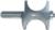 MAGNATE 5828 Bull Nose (Half Round) Router Bit With Bottom Bearing - 1-1/4" Bead Diameter; 5/8" Radius; 1-15/16" Overall Diameter; BR-05 Bearing; 1/2" Shank Diameter, 1-1/2" Shank Length, 2-Flute Carbide Tipped
