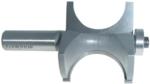 MAGNATE 5828 Bull Nose (Half Round) Router Bit With Bottom Bearing - 1-1/4" Bead Diameter; 5/8" Radius; 1-15/16" Overall Diameter; BR-05 Bearing; 1/2" Shank Diameter, 1-1/2" Shank Length, 2-Flute Carbide Tipped