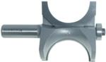 MAGNATE 5829 Bull Nose (Half Round) Router Bit With Bottom Bearing - 1-1/2" Bead Diameter; 3/4" Radius; 2-3/16" Overall Diameter; BR-05 Bearing; 1/2" Shank Diameter, 1-1/2" Shank Length, 2-Flute Carbide Tipped