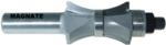 Magnate 5865 Finger Nail with Center Bearing Router Bit - 1-1/4" Profile Height; 3/16" Cutting Depth; 1" Overall Diameter; 1" Radius; 1-1/2" Shank Length