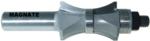 MAGNATE 5865 Finger Nail with Center Bearing Router Bit - 1-1/4" Profile Height; 3/16" Cutting Depth; 1" Overall Diameter; 1" Radius; 1-1/2" Shank Length; 1/2" Shank Diameter, 2-Flute Carbide Tipped