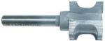 MAGNATE 5981 Double Easing Router Bit - 25/64" Opening; 9/64" Cutting Depth; 1/8" Radius; 1-1/4" Shank Length; 7/8" Overall Diameter; 1/4" Shank Diameter, 2-Flute Carbide Tipped