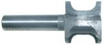 MAGNATE 5987 Double Easing Router Bit - 49/64" Opening; 9/32" Cutting Depth; 1/4" Radius; 1-1/2" Shank Length; 1-5/16" Overall Diameter; 1/2" Shank Diameter, 2-Flute Carbide Tipped