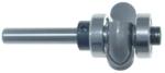 MAGNATE 6002 Flute Cutting Router Bit with Top and Bottom Bearings - 3/16" Radius; 3/16" Cutting Depth; 1/4" Shank Diameter; 1-1/2" Shank Length; 3/8" Cutting Length; 2-Flute Carbide Tipped