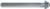 MAGNATE 6051 Fluting Extended Shank Router Bit - 1/4" Flute Height; 1/2" Shank Diameter; 5" Shank Length; 1/8" Radius; BR-05 Bearing; 2-Flute Carbide Tipped