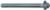 MAGNATE 6054 Fluting Extended Shank Router Bit - 3/8" Flute Height; 1/2" Shank Diameter; 5" Shank Length; 3/16" Radius; BR-05 Bearing; 2-Flute Carbide Tipped