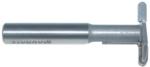 MAGNATE 6062 Demountable Hinge Slot Cutter Router Bit - 1-1/8" Large Diameter; 3/8" Shank Diameter; 5/64" Radius; 3/8" Small Diameter; 1-1/2" Shank Length; 21/32" Cutting Height, 2-Flute Carbide Tipped