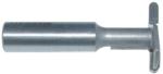 MAGNATE 6067 Demountable Hinge Slot Cutter Router Bit - 1-1/8" Large Diameter; 1/2" Shank Diameter; 5/64" Radius; 3/8" Small Diameter; 1-1/2" Shank Length; 21/32" Cutting Height, 2-Flute Carbide Tipped