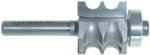 MAGNATE 6071 Double-Beading Router Bit - 1/8" Radius; 13/16" Cutting Length; 1/4" Shank Diameter; 1-1/4" Shank Length; 7/8" Overall Diameter; 2-Flute Carbide Tipped