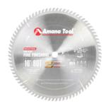 Amana 610800-TS Thin Kerf Miter Saw Blade - 10" Diameter; 80 Tooth; 5/8" Bore; .062" Plate; .090" Kerf; ATB Grind, 10-Degree Hook, Carbide Tipped