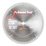 Amana 610801 Fine Cut-Off and Crosscut Saw Blade - 10" Diameter; 80 Tooth; 5/8" Bore; .126" Kerf; .087" Plate; TC Grind, 10-Degree Hook, Carbide Tipped