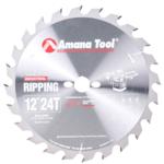 Amana 612240-30 Standard Ripping Saw Blade - 12" Diameter; 24 Tooth; 30mm Bore; 18 degree Hook; .095" Plate; .142" Kerf; With 2/7/42, 2/9/46 & 2/10/60 pin holes; FT Grind, Carbide Tipped