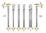 Amana 651880 Dado Chippers, 2 Tooth per Chipper - 8" Diameter; 5/8" Bore; 1/8" Kerf; FT Grind, Carbide Tipped
