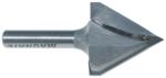 Magnate 716 V-Grooving Router Bit - 60 Degree; 1" Cutting Diameter; 1/4" Shank Diameter; 1" Cutting Length; 1-1/4" Shank Length