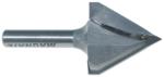 MAGNATE 716 V-Grooving Router Bit - 60 Degree; 1" Cutting Diameter; 1/4" Shank Diameter; 1" Cutting Length; 1-1/4" Shank Length; 2-Flute Carbide Tipped