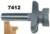 MAGNATE 7412 Door Lip ( Finger Pull ) Router Bit - 2" Overall Diameter; 1" Cutting Length; 23/32" Small Diameter; 1/8" Radius; 1/2" Shank Diameter, 2-Flute Carbide Tipped