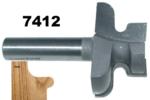 Magnate 7412 Door Lip ( Finger Pull ) Router Bit - 2" Overall Diameter; 1" Cutting Length; 23/32" Small Diameter; 1/8" Radius