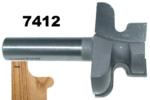 MAGNATE 7412 Door Lip ( Finger Pull ) Router Bit - 2" Overall Diameter; 1" Cutting Length; 23/32" Small Diameter; 1/8" Radius; 1/2" Shank Diameter, 2-Flute Carbide Tipped