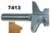 MAGNATE 7413 Door Lip ( Finger Pull ) Router Bit - 2-1/4" Overall Diameter; 1" Cutting Length; 3/4" Small Diameter; 1/8" Radius; 1/2" Shank Diameter, 2-Flute Carbide Tipped