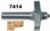 MAGNATE 7414 Door Lip ( Finger Pull ) Router Bit - 1-3/4" Overall Diameter; 9/16" Cutting Length; 1/2" Small Diameter; 1/8" Radius; Comes with a Magnate BR-03 bearing.; 1/2" Shank Diameter, 2-Flute Carbide Tipped