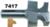 Magnate 7417 Door Lip ( Finger Pull ) Router Bit - 1-1/2" Overall Diameter; 1-3/32" Cutting Length; 5/8" Small Diameter; 1/16" & 3/8" Radius