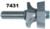 MAGNATE 7431 Door Lip ( Finger Pull ) Router Bit - 1-9/16" Overall Diameter; 1" Cutting Length; 3/4" Small Diameter; 3/8" Radius; 1/2" Shank Diameter, 2-Flute Carbide Tipped