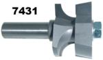MAGNATE 7431 Door Lip ( Finger Pull ) Router Bit - 1-9/16" Overall Diameter; 1" Cutting Length; 3/4" Small Diameter; 3/8" Radius; 1/2" Shank Diameter, 2-Flute Carbide Tipped
