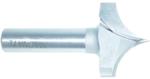 MAGNATE 7517 Point Cutting Roundover Router Bit - 3/4" Radius; 1/2" Shank Diameter; 1" Cutting Length; 2" Shank Length; 2-Flute Carbide Tipped