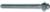 MAGNATE 753 Side V-Grooving Extended Shank Router Bit - 90 Degree; 1/2" Cutting Height; 1/2" Shank Diameter; 5" Shank Length; 1-1/8" Overall Diameter; 2-Flute Carbide Tipped