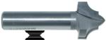 MAGNATE 7531 Deep Classic Point Router Bit - 1/4" Radius; 1" Cutting Diameter; 1/2" Shank Diameter; 3/4" Cutting Height; 2" Shank Length; 2-Flute Carbide Tipped