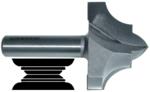 MAGNATE 7532 Deep Classic Point Router Bit - 1/2" Radius; 2" Cutting Diameter; 1/2" Shank Diameter; 1-3/8" Cutting Height; 2" Shank Length; 2-Flute Carbide Tipped