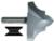 MAGNATE 7533 Deep Classic Point Router Bit - 3/4" Radius; 3" Cutting Diameter; 1/2" Shank Diameter; 2" Cutting Height; 2" Shank Length; 2-Flute Carbide Tipped