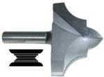 MAGNATE 7533 Deep Classic Point Router Bit - 3/4" Radius; 3" Cutting Diameter; 1/2" Shank Diameter; 2" Cutting Height; 2" Shank Length; 2-Flute Carbide Tipped