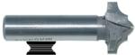 MAGNATE 7561 Shallow Classic Point Router Bit - 1/4" Radius; 1" Cutting Diameter; 1/2" Shank Diameter; 1/2" Cutting Height; 2" Shank Length; 2-Flute Carbide Tipped