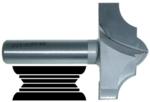 MAGNATE 7562 Shallow Classic Point Router Bit - 1/2" Radius; 2" Cutting Diameter; 1/2" Shank Diameter; 1" Cutting Height; 2" Shank Length; 2-Flute Carbide Tipped