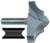 MAGNATE 7563 Shallow Classic Point Router Bit - 3/4" Radius; 3" Cutting Diameter; 1/2" Shank Diameter; 1-1/2" Cutting Height; 2" Shank Length; 2-Flute Carbide Tipped