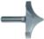 MAGNATE 7593 Plunge Roundover with Radius Router Bit - 3" Cutting Diameter; 1-1/2" & 1/8" Radius; 1-1/2" Shank Length, 2" Shank Length, 2-Flute Carbide Tipped