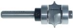 Magnate 7651 Leaf Edge Beading Carbide Tipped Router Bit - 1/8" Radius; 3/8" Cutting Length; 1/4" Shank Diameter; 1-1/2" Shank Length; 7/8" Overall Diameter; Comes with 2 Magnate BR-05 bearings.