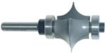 MAGNATE 7654 Leaf Edge Beading Carbide Tipped Router Bit - 3/8" Radius; 7/8" Cutting Length; 1/4" Shank Diameter; 1-1/2" Shank Length; 1-3/8" Overall Diameter; Comes with 2 Magnate BR-05 bearings.; 2-Flute Carbide Tipped
