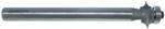 MAGNATE 7671 Reeding Extended Shank with Bearing Router Bit - 3/8" Bead Height; 1/2" Shank Diameter; 3/16" Radius; BR-05 Bearing; 5" Shank Length, 2-Flute Carbide Tipped