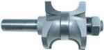 Magnate 7703 Double Round Over Router Bit - 1-1/8" Material Thickness; 3/8" Radius; 1-1/2" Cutting Length; 1-7/8" Overall Diameter; BR-07 Bearing