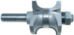 MAGNATE 7703 Double Round Over Router Bit - 1-1/8" Material Thickness; 3/8" Radius; 1-1/2" Cutting Length; 1-7/8" Overall Diameter; BR-07 Bearing; 1/2" Shank Diameter, 1-1/2" Shank Length, 2-Flute Carbide Tipped