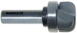 MAGNATE 7834 Bowl & Tray Plunge Router Bit with Top Bearing - 1-1/8" Cutting Diameter; 5/8" Cutting Height; 1/2" Shank Diameter; 2" Shank Length; BR-07 Bearing; 1/4" Radius. 2-Flute Carbide Tipped