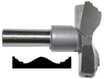 Magnate 8011B Rosette Carbide Tipped Cutter - 3-5/16" Cutting Diameter; 1/2" Shank Diameter; 3/4" Cutting Height; 1-1/2" Shank Length; 2-Flute Carbide Tipped, For Woodworking