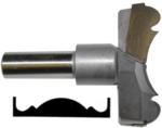 Magnate 8013 Rosette Carbide Tipped Cutter - 2-1/8" Cutting Diameter; 1/2" Shank Diameter; 3/4" Cutting Height; 1-1/2" Shank Length; 2-Flute Carbide Tipped, For Woodworking