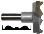 Magnate 8014A Rosette Carbide Tipped Cutter - 2-5/8" Cutting Diameter; 1/2" Shank Diameter; 3/4" Cutting Height; 1-1/2" Shank Length; 2-Flute Carbide Tipped, For Woodworking